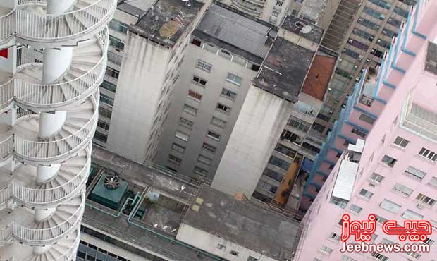 پله اضطراری ساختمان ۴۰ طبقه در برزیل! (عکس)