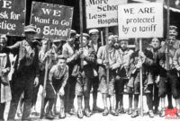 تظاهرات کودکان کار در فیلادلفیا (عکس)