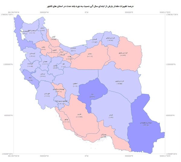 حسابرسی یک سال باران در ایران