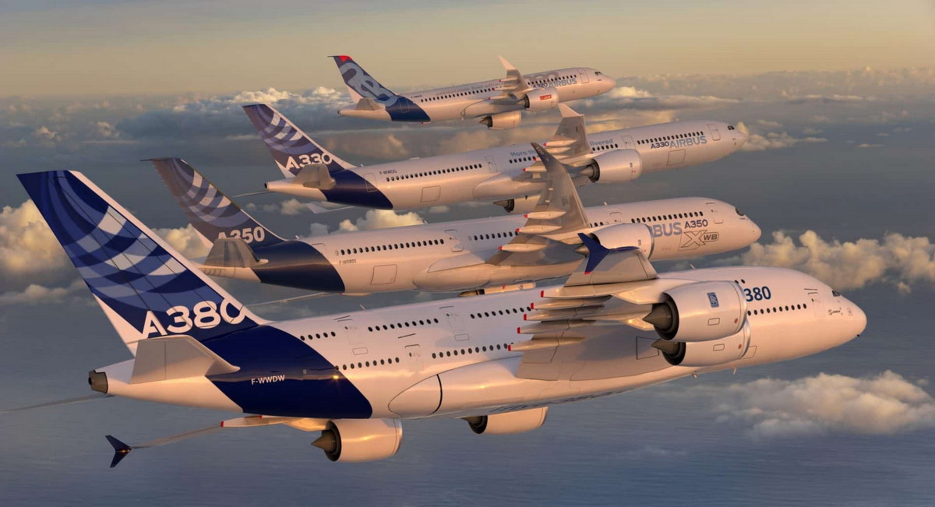 ۴ فروند هواپیمای ایرباس ۳۸۰ Airbus A380