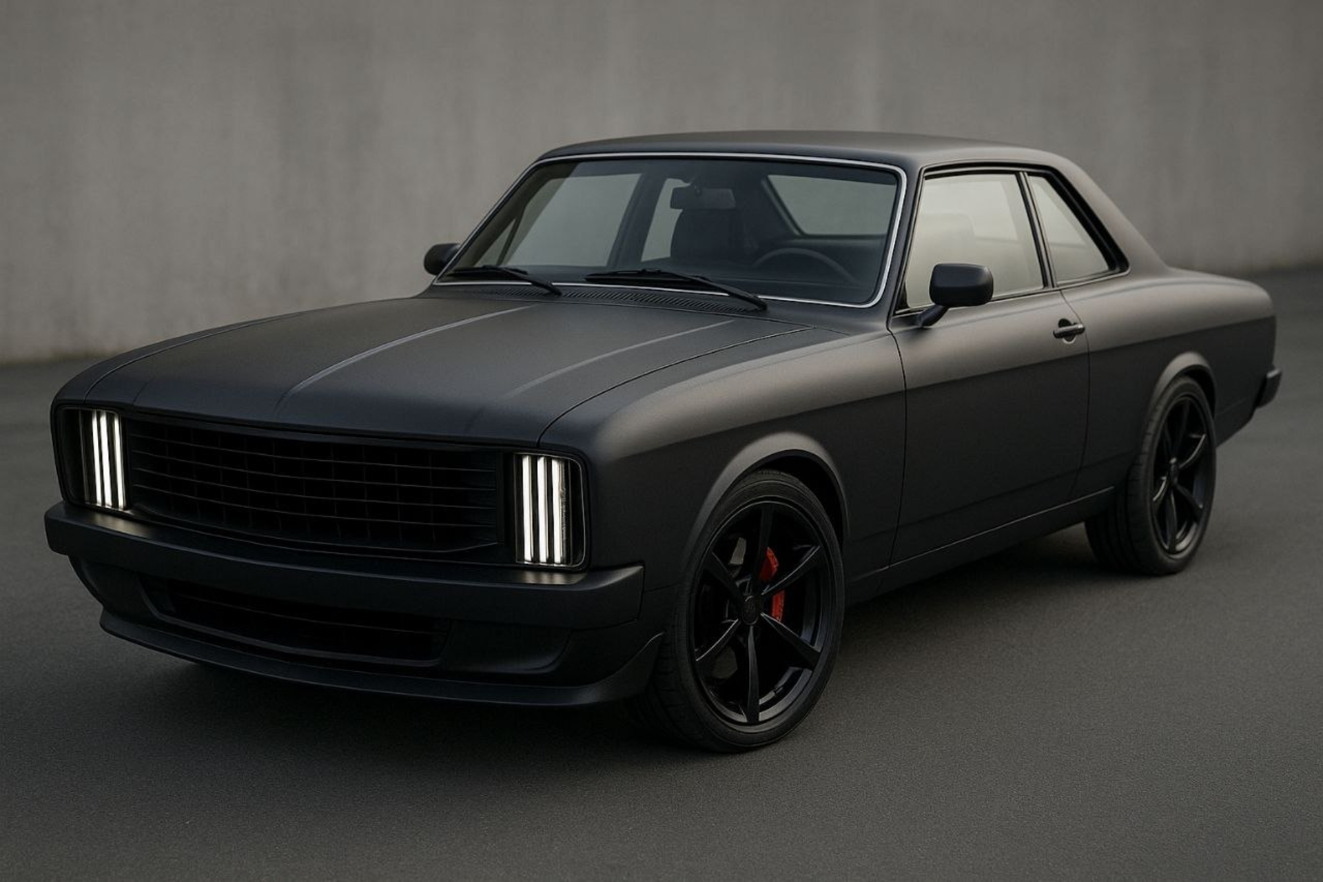 نمای سه‌چهارم جلو خودرو پیکان کوپه ۲۰۲۵ رنگ مشکی