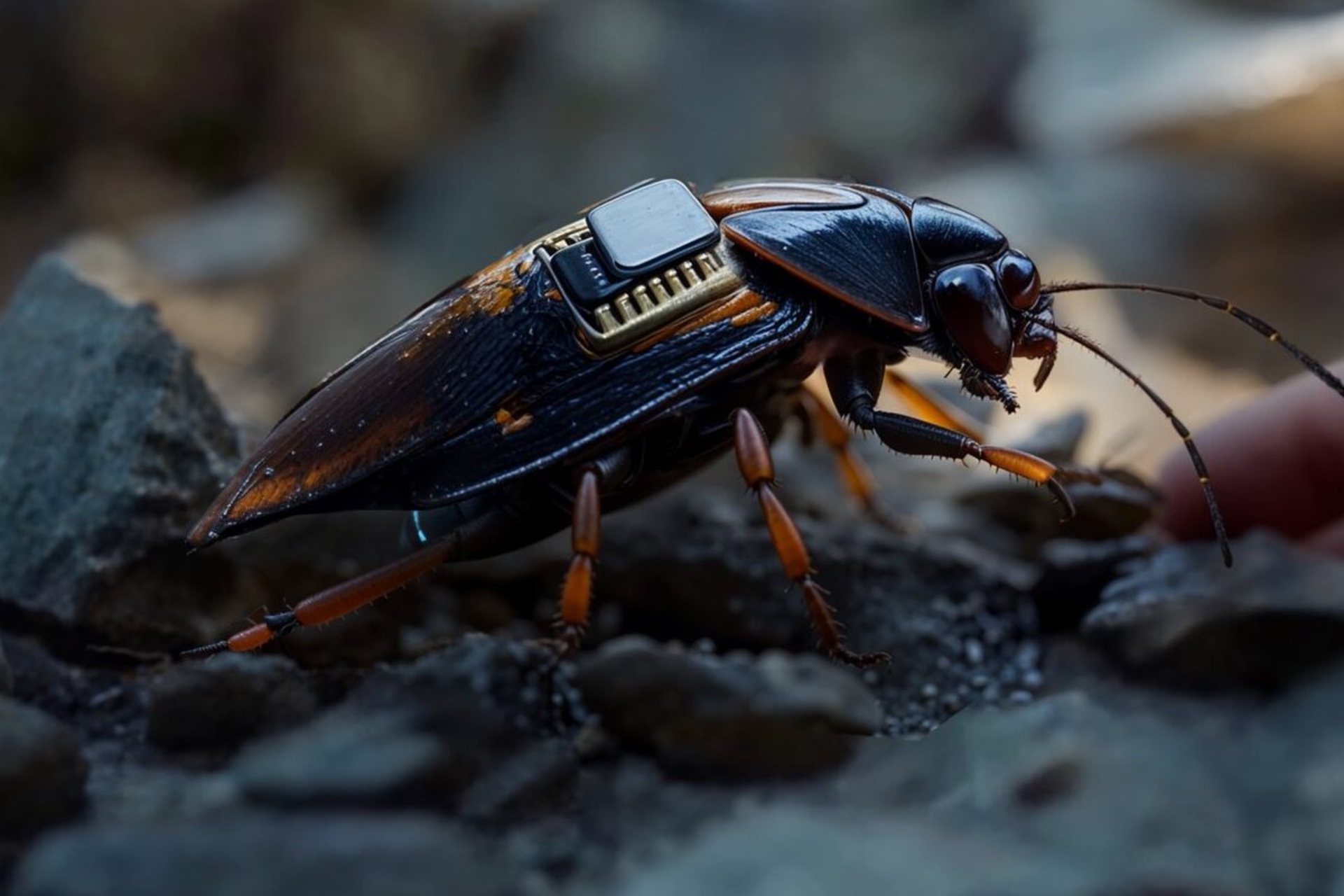 سوسک زنده با کوله پشتی رباتیک Swarm