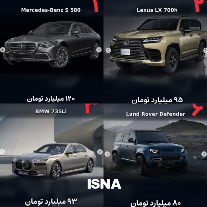 قیمتهای آخرالزمانی خودروهای لوکس در روزهای تنگنای ارزی
